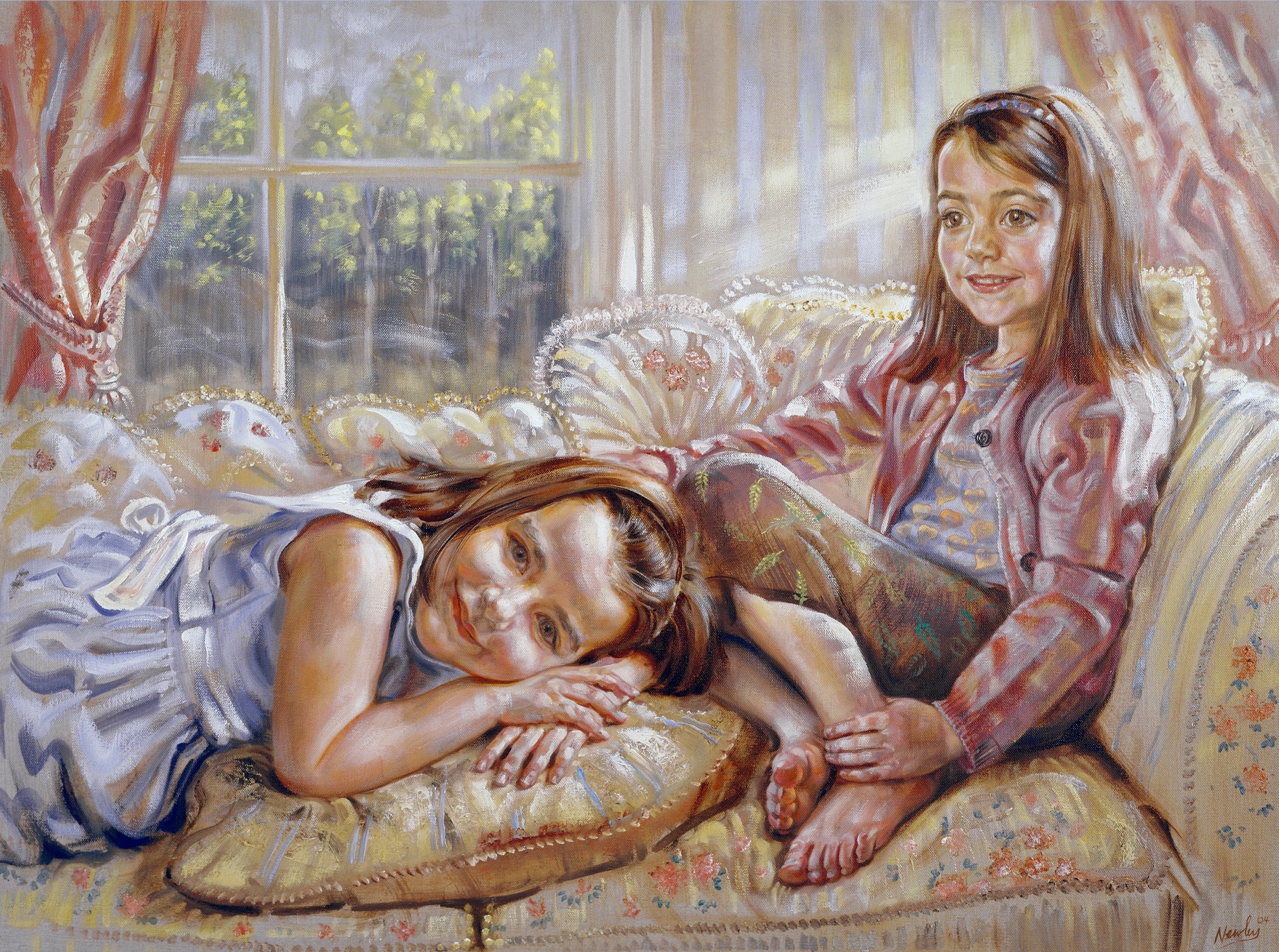 Alex Newley Oilpaintings gilbert girls