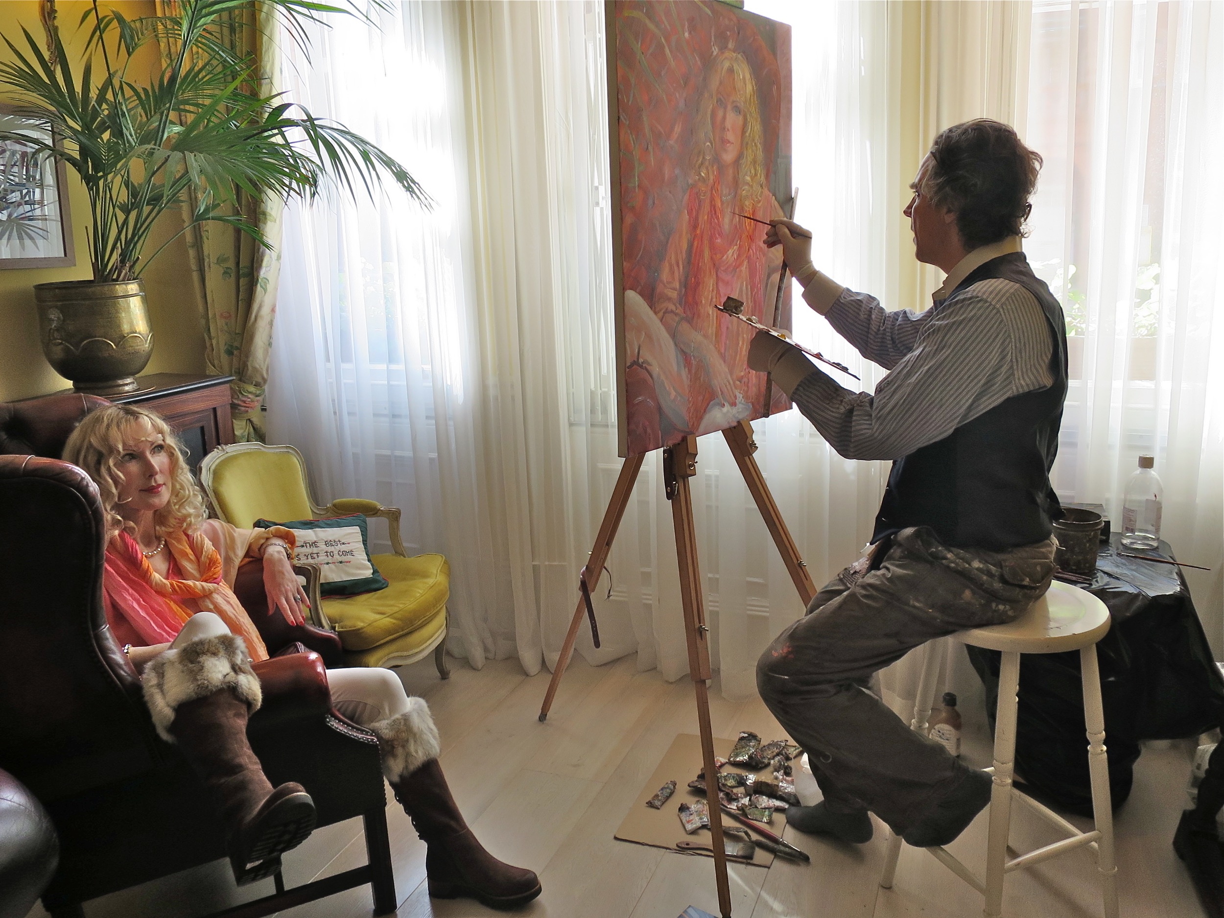Alexander Newley Painting Basia Briggs