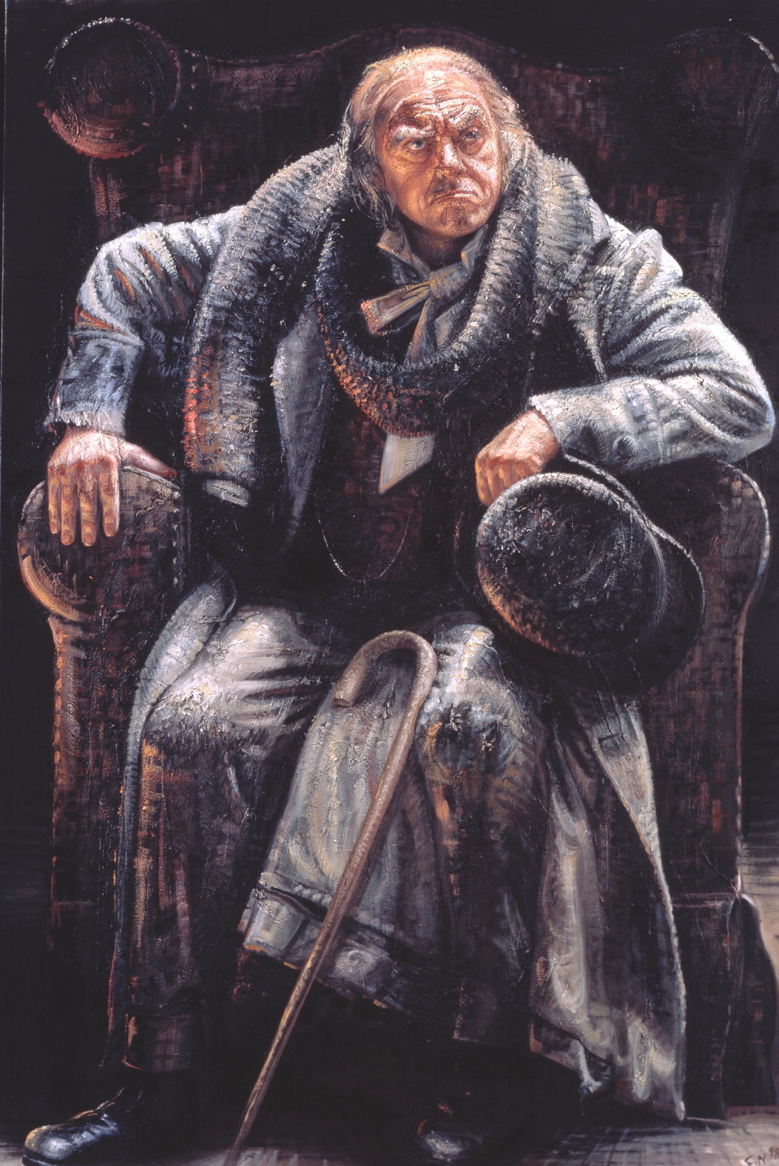 painting-alexander-newley-Anthony-Newley-as-Scrooge-noborder