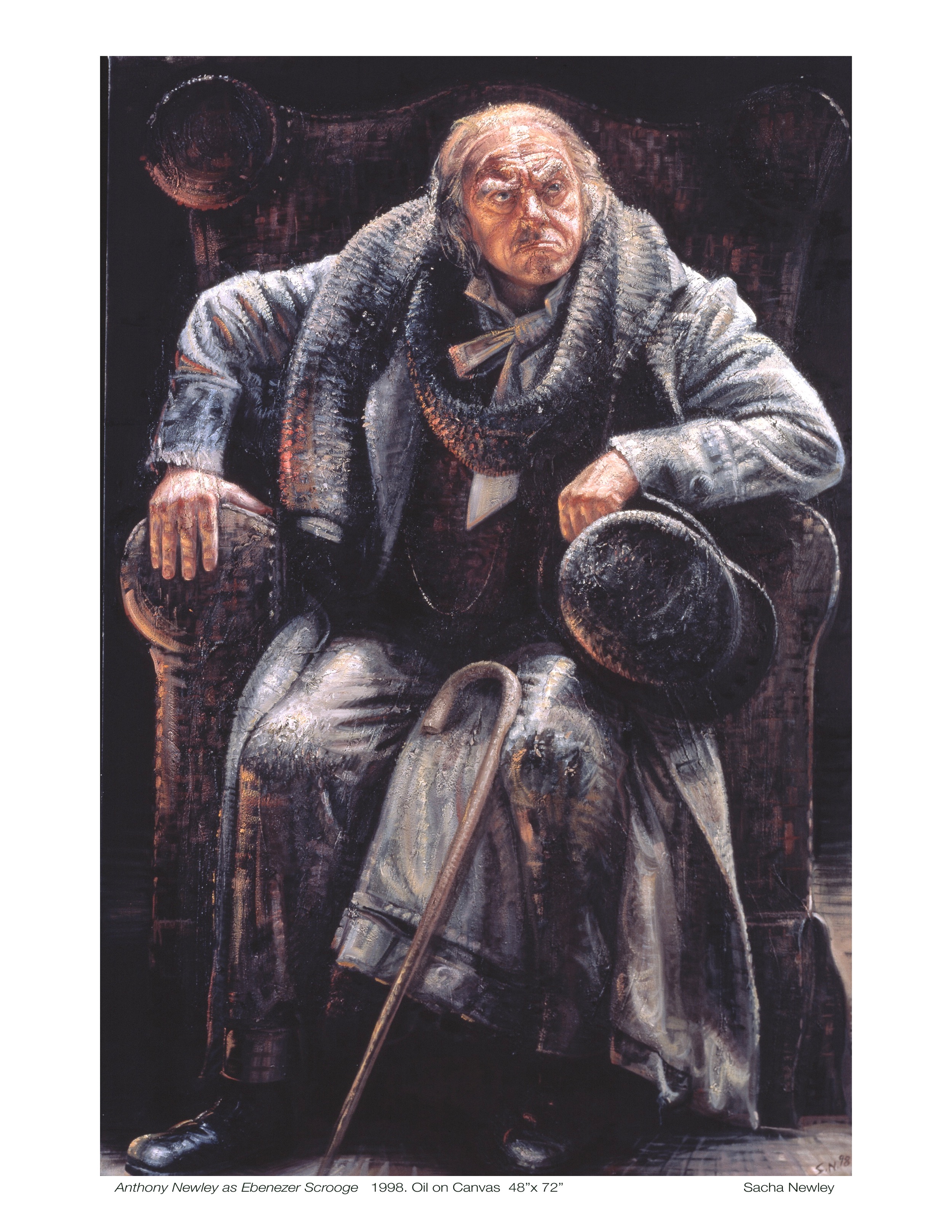 painting-alexander-newley-Anthony-Newley-as-Scrooge