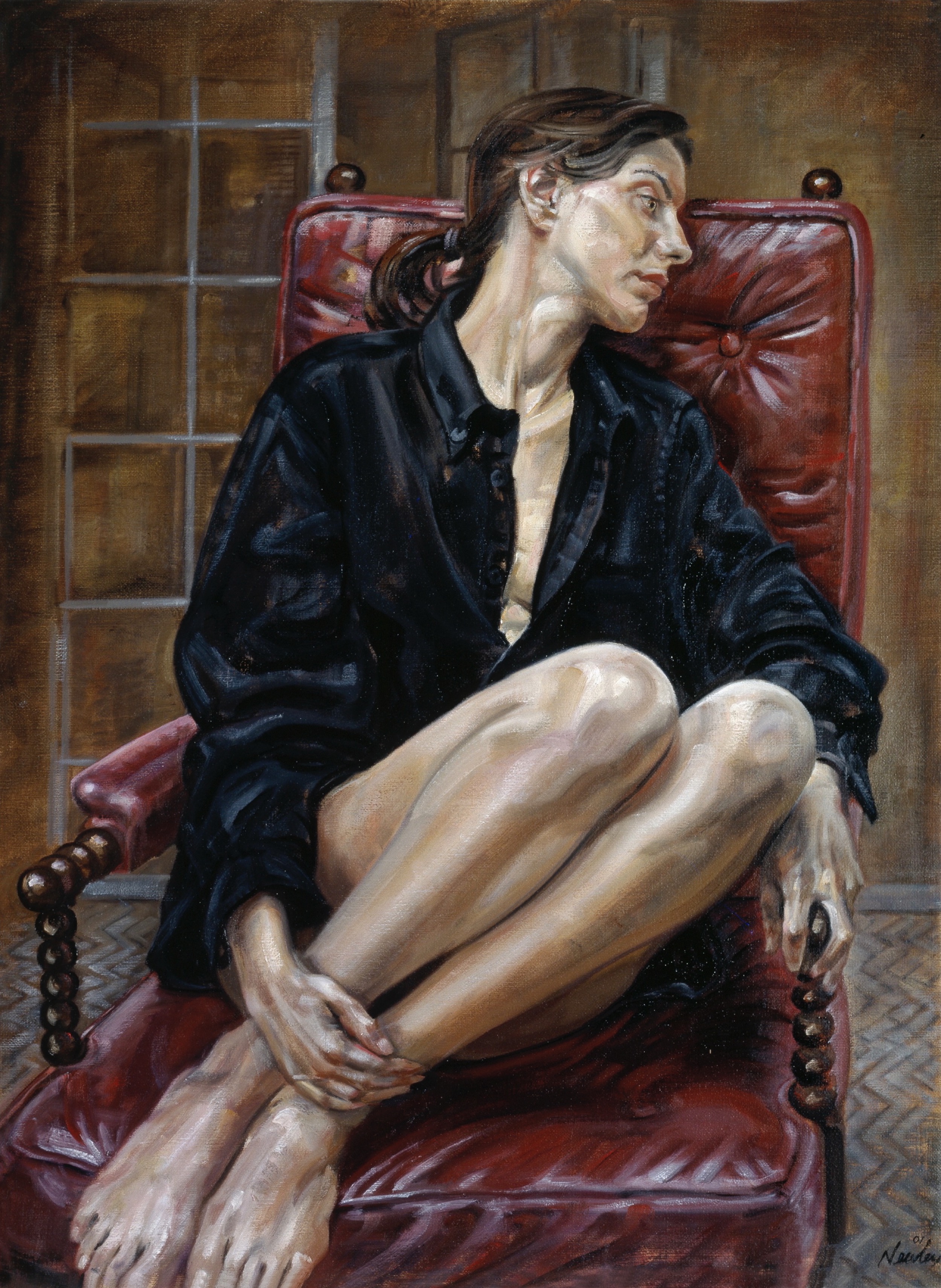 painting-alexander-newley-Girl-In-A-Red-Chair-noborder