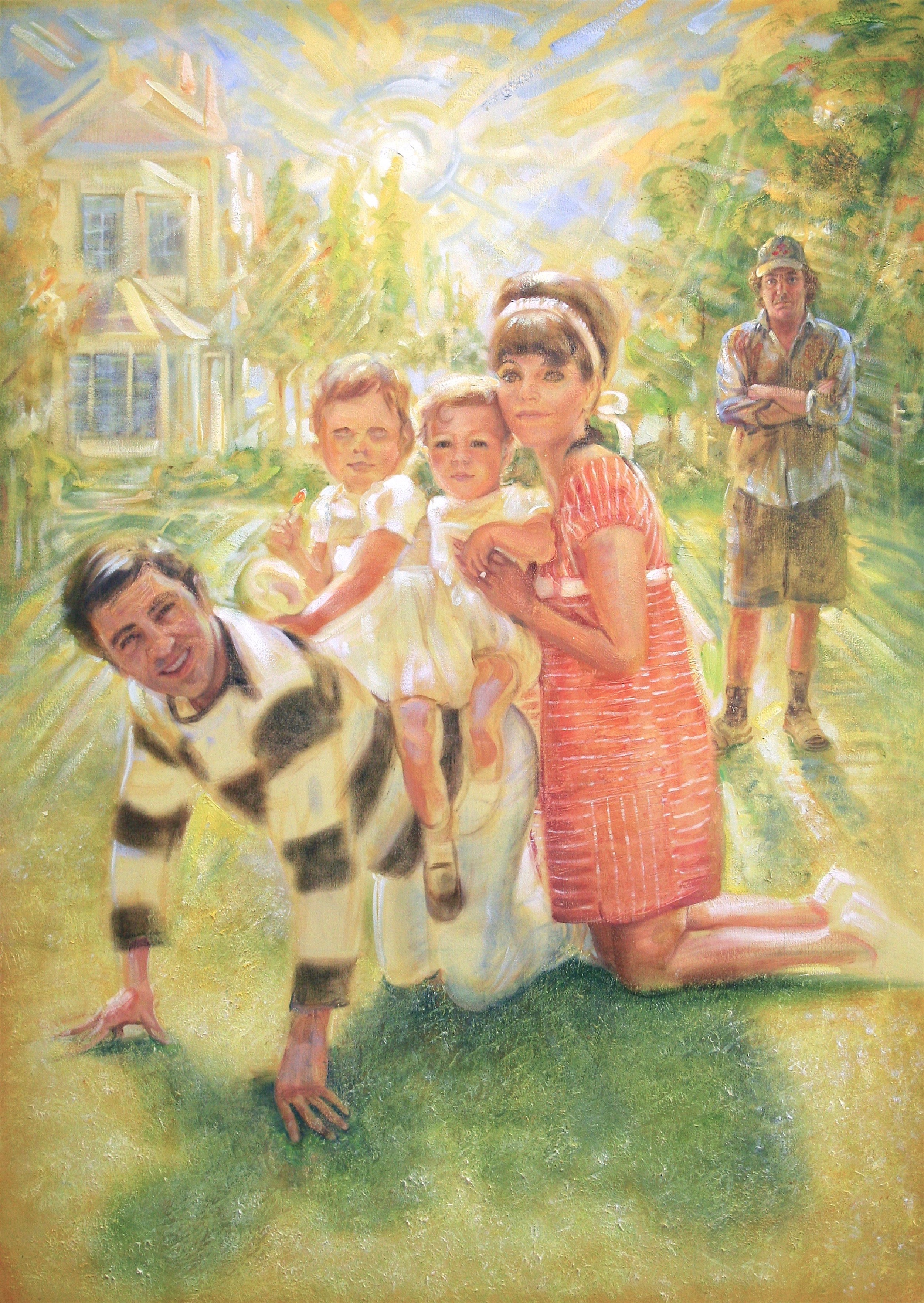 painting-alexander-newley-Self-Portrait-with-happy-Family